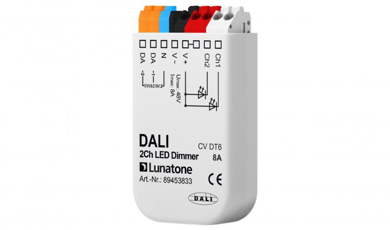 Lunatone DALI 2-k 12-48V LED-Dimmer 8A