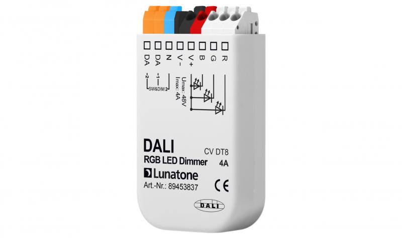 Lunatone DALI DT8 12-48V RGB LED-Dimmer 4A