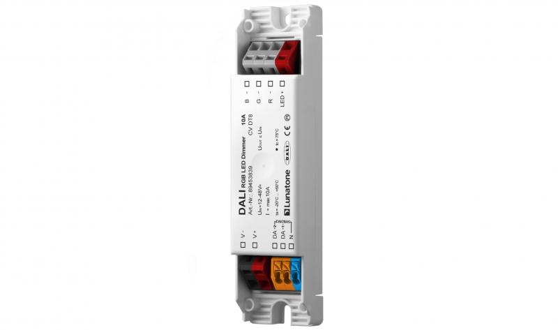 Lunatone DALI DT8 12-48V RGB LED-Dimmer 10A