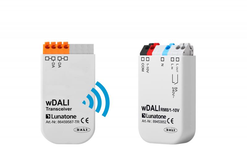 Lunatone wDALI RM8 Relä + 1-10V modul