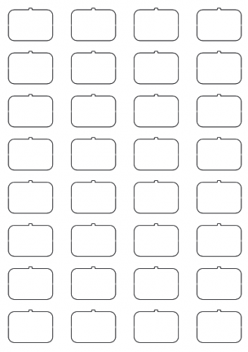 eelectron 9025 Ikonset A 32st BLANK för Front Custom Vit