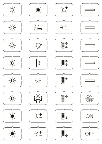 eelectron 9025 Ikonset B 32st för Front Custom Vit