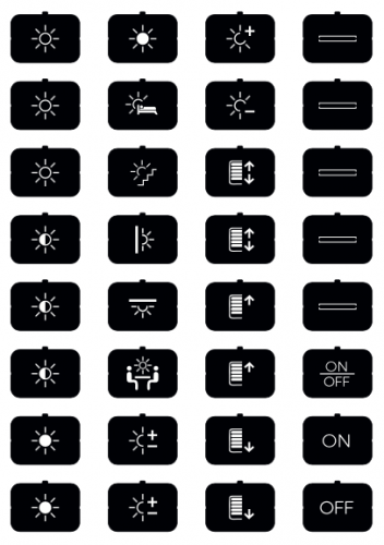 eelectron 9025 Ikonset B 32st för Front Custom Svart