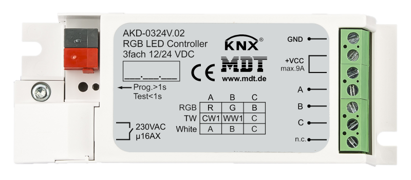 MDT Dimmeraktor 3-kan 12-24V LED RGBW