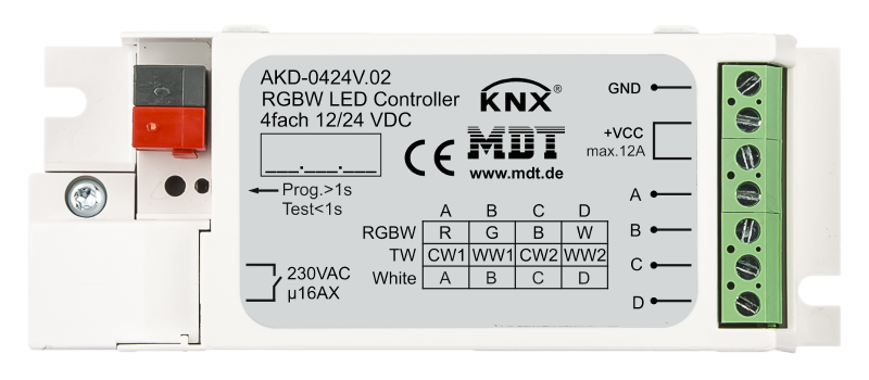 MDT Dimmeraktor 4-kan 12-24V LED RGBW