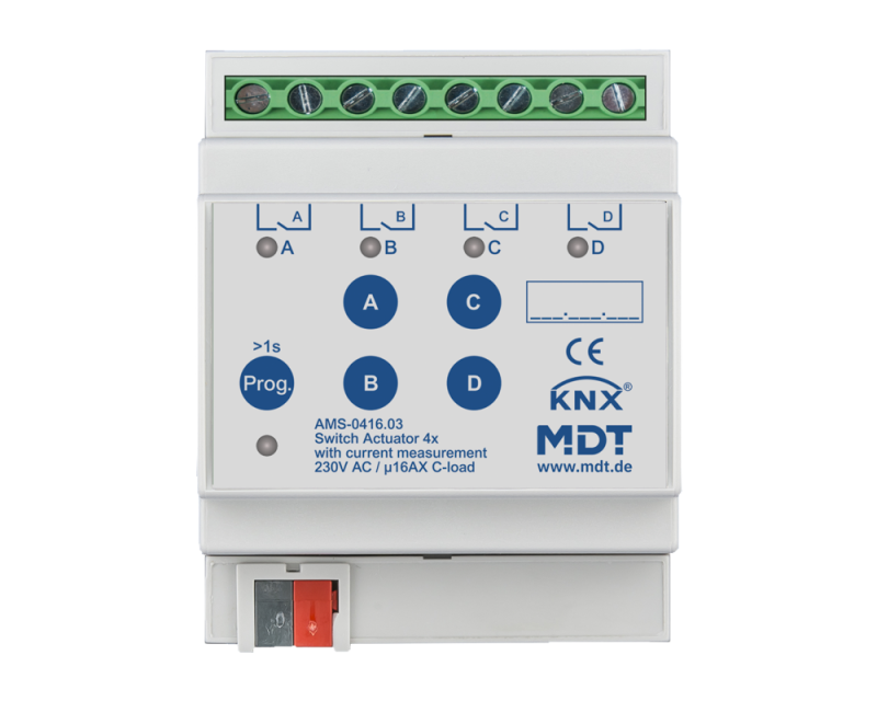 MDT Brytaktor 4-kan AMS Standard strömmätning 16A