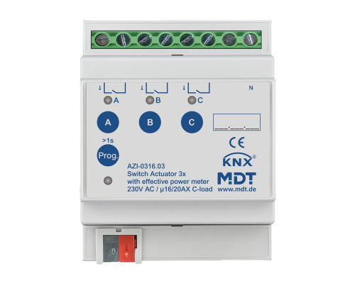 MDT Brytaktor 3-kan AZI C-last Energimätning 16/20A