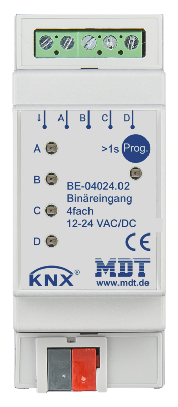 MDT Binäringång 4-kan 24V AC/DC
