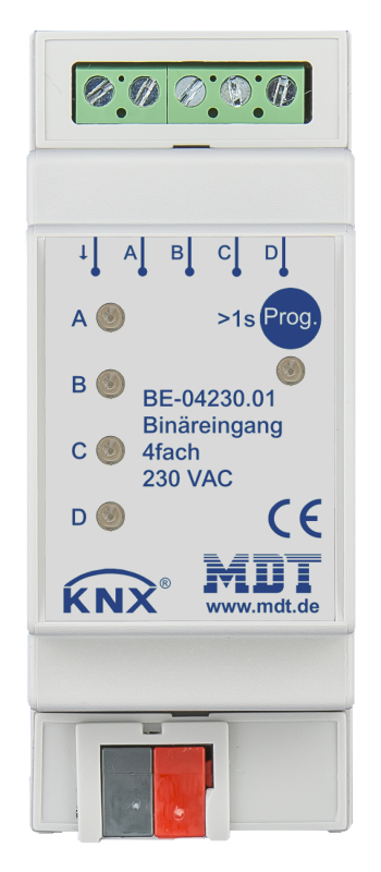 MDT Binäringång 4-kan 24V AC/DC