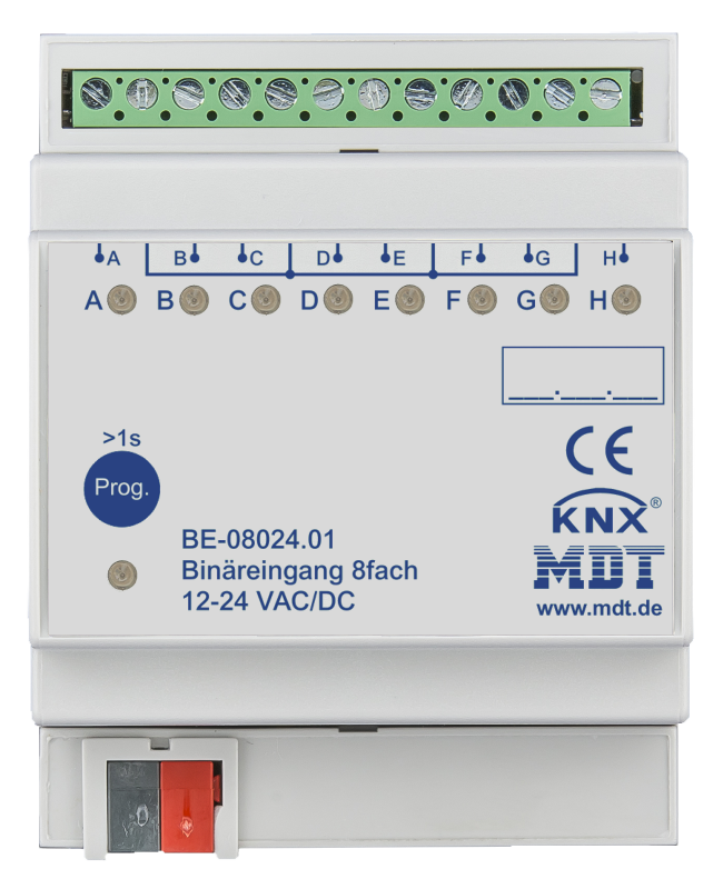 MDT Binäringång 8-kan 24V AC/DC