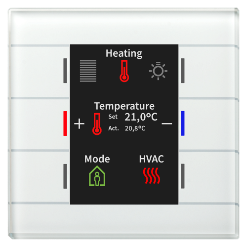 MDT Glass Push Button II Vit + temp