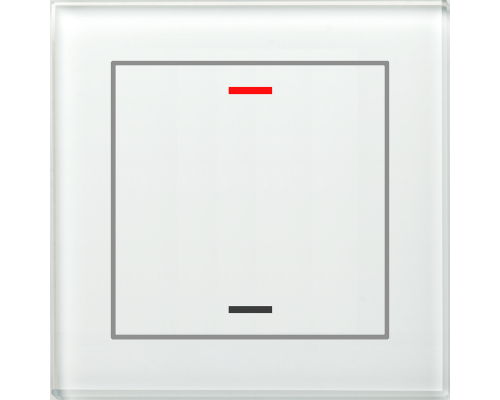 MDT Glass Push Button II Lite 2-kn Neut Vit