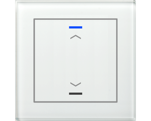 MDT Glass Push Button II Lite 2-kn Jalusi Vit