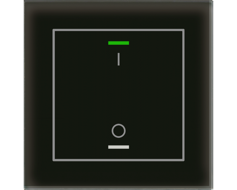 MDT Glass Push Button II Lite 2-kn I/O Sv + temp
