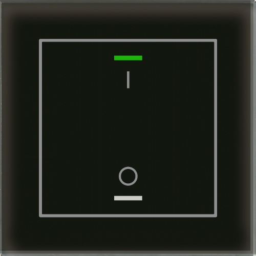 MDT Glass Push Button II Lite 2-kn I/O Sv + temp
