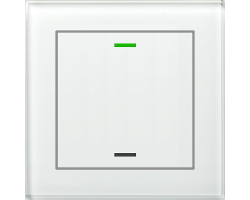 MDT Glass Push Button II Lite 2-kn Neut Vit + temp