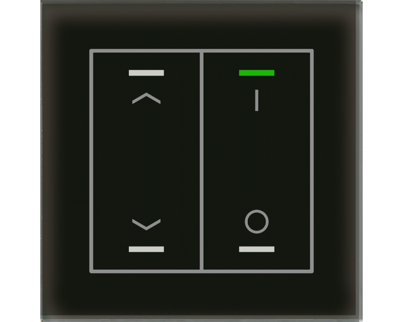 MDT Glass Push Button II Lite 4-kn U/N+I/O Sv + t
