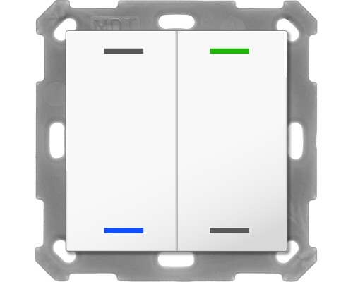 MDT Push Button Lite 55 4-kn Neut Vit blank