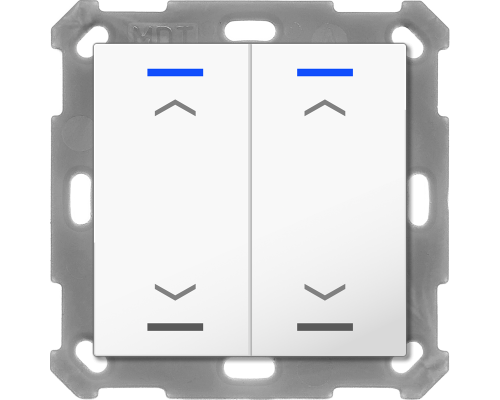 MDT Push Button Lite 55 4-kn Pil U/N Vit blank
