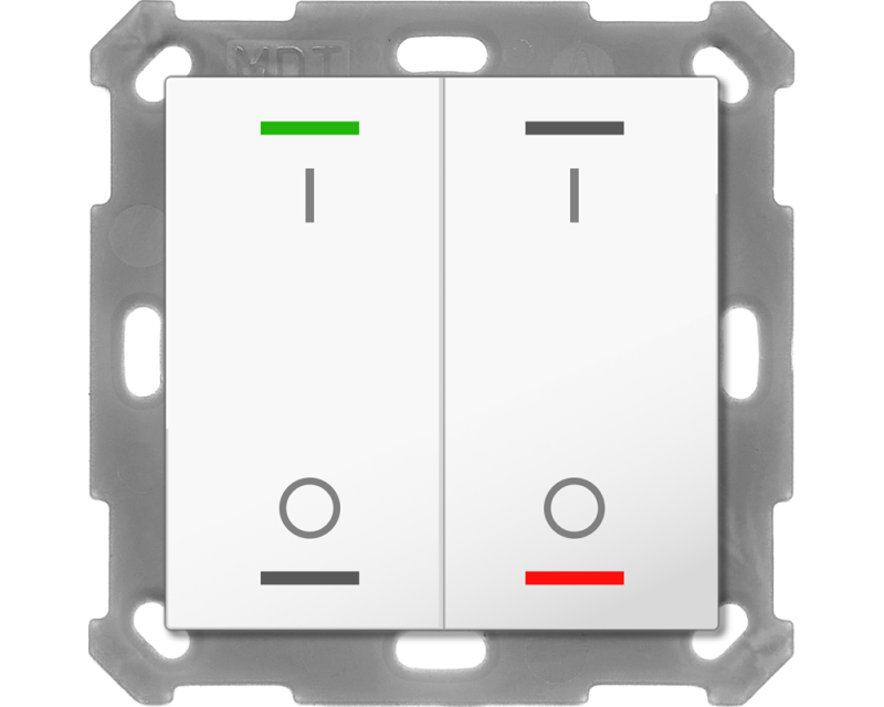 MDT Push Button Lite 55 4-kn I/O Vit blank