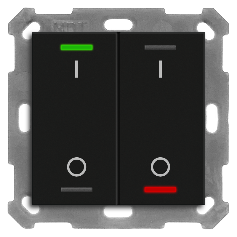 MDT Push Button Lite 55 4-kn I/O Svart matt