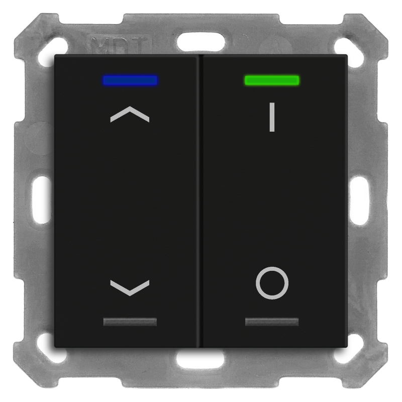 MDT Push Button Lite 55 4-kn U/N+I/O Svart matt