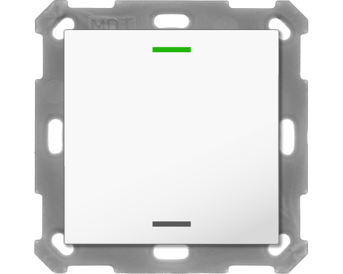 MDT Push Button Lite 55 2-kn Neut Vit blank + temp