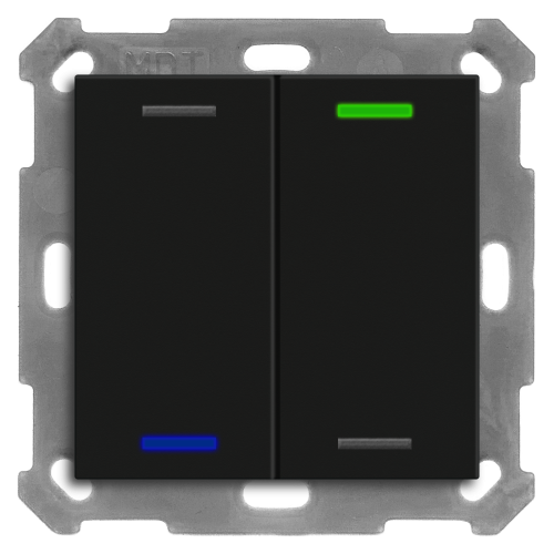 MDT Push Button Lite 55 4-kn Neut Svart matt + temp