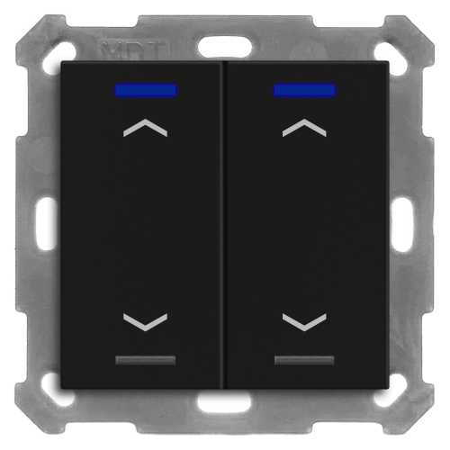 MDT Push Button Lite 55 4-kn Jalusi Svart matt + temp