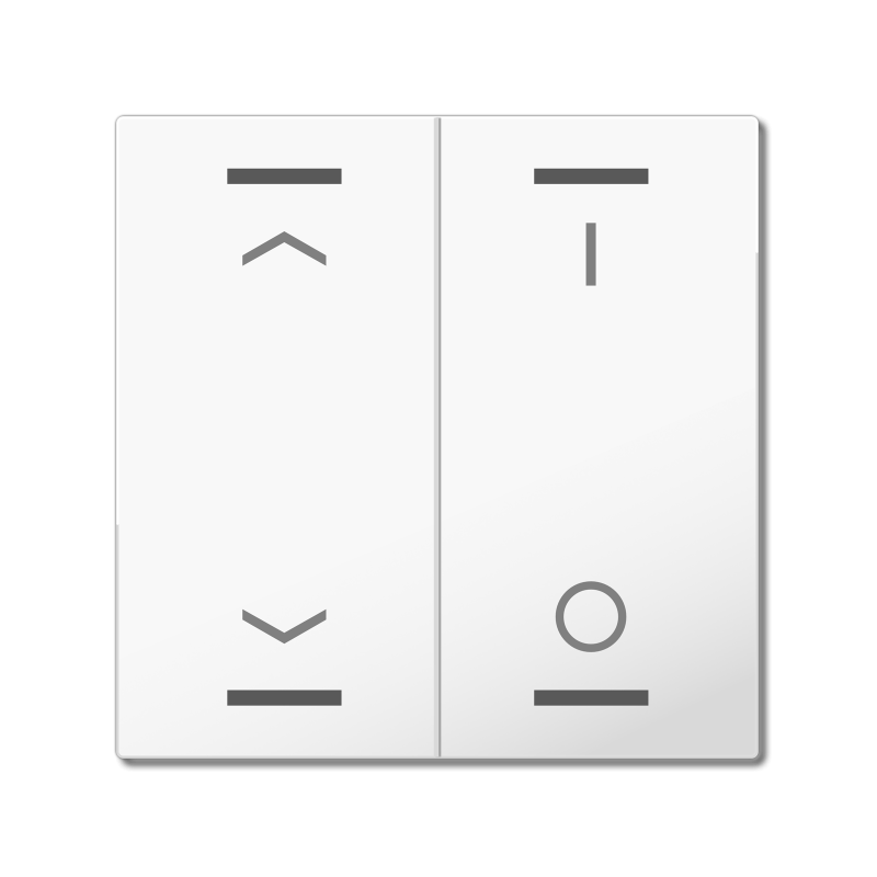 MDT Vippa Push Button Lite 55 2-kn Jalusi + I/O Vit blank