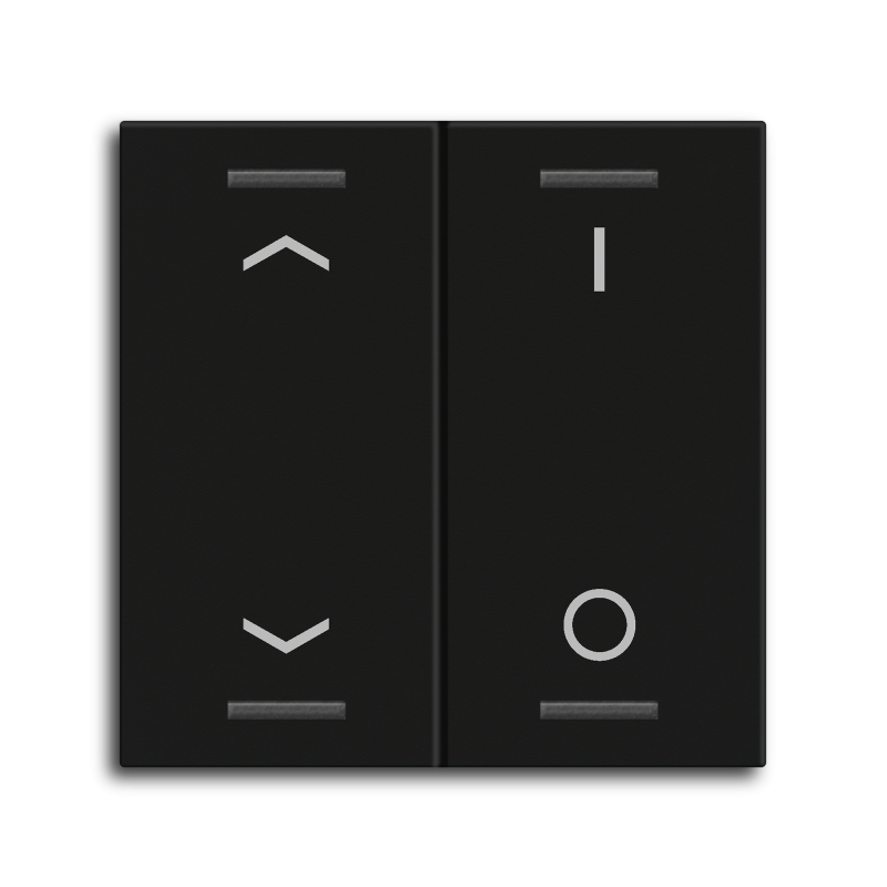 MDT Vippa Push Button Lite 55 2-kn Jalusi + I/O Svart matt
