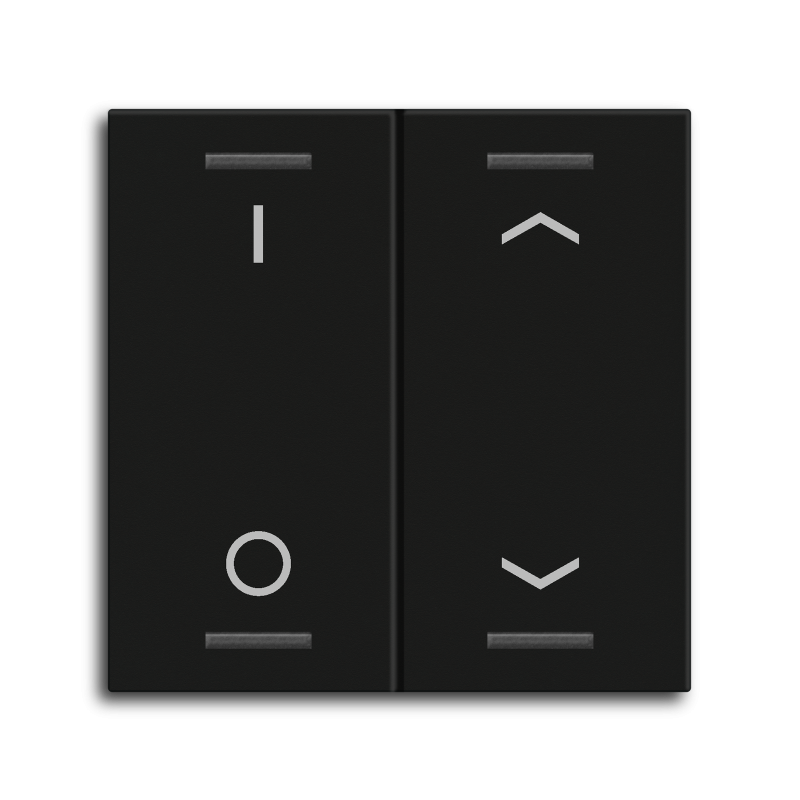 MDT Vippa Push Button Lite 55 2-kn I/O + Jalusi Svart matt