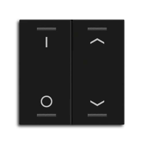 MDT Vippa Push Button Lite 55 2-kn I/O + Jalusi Svart matt