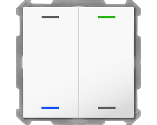 MDT Push Button Lite 63 4-kn Neut Vit blank