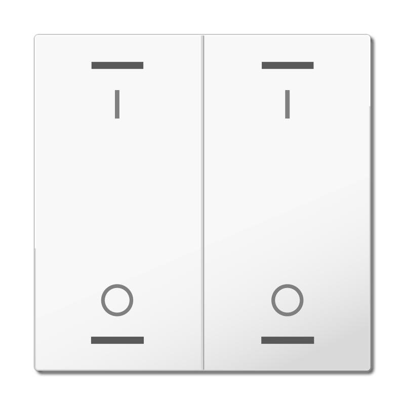 MDT Vippa Push Button Lite 63 2-kn I/O Vit blank