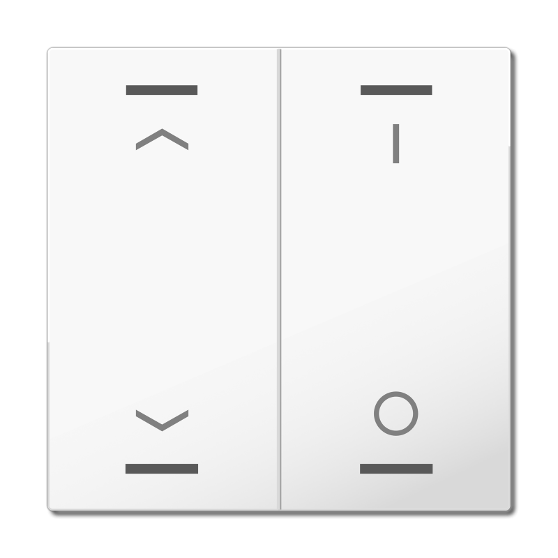 MDT Vippa Push Button Lite 63 2-kn Jalusi + I/O Vit blank