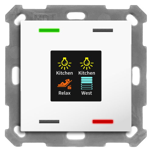 MDT Push Button Smart 55 4-kn Display Vit blank