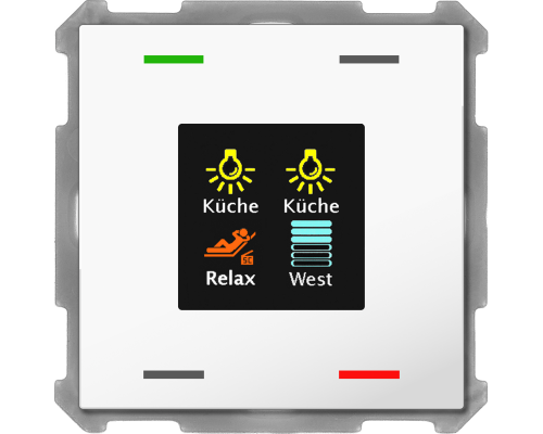 MDT Push Button Smart 63 4-kn Display Vit blank