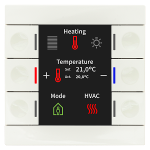 MDT Push Button Smart 86 Vit blank + temp