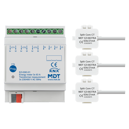 MDT Energimätare KNX 3-fas 63A Strömtrafo