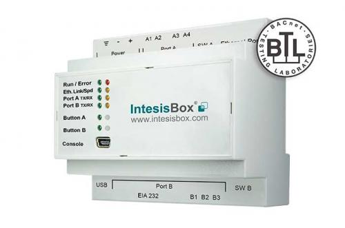 IntesisBox KNX/BACnet Server IP & MS/TP GW 100 dpt