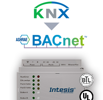 IntesisBox KNX/BACnet IP & MS/TP Server GW 100 dpt