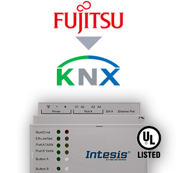 IntesisBox KNX/Fujitstu AC GW VRF 16 enh