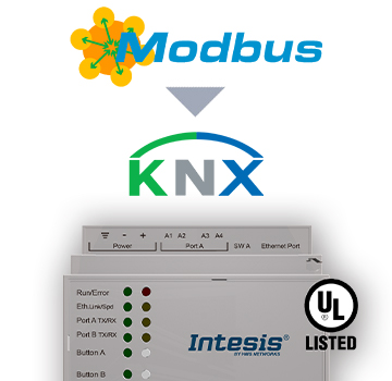 IntesisBox KNX/Modbus TCP & RTU Master GW 100 dpt