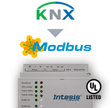 IntesisBox KNX/Modbus Server RTU & TCP GW 100 dpt