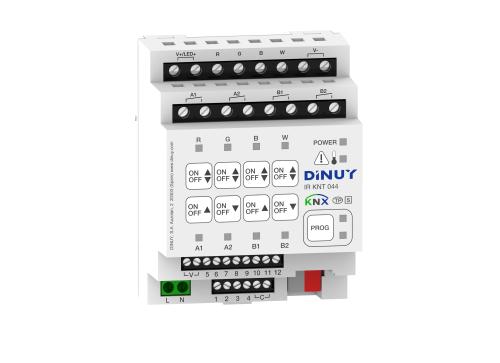 DINUY Multiaktor 4-kan / 12 IN + RGBW DC Dimmer