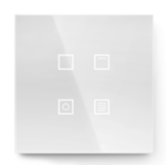 DINUY Tryckknapp 4-kn Lauka Vit + Koppar