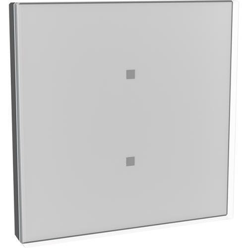 DINUY Tryckknapp 2-kn Laukadot Vit glas + krom