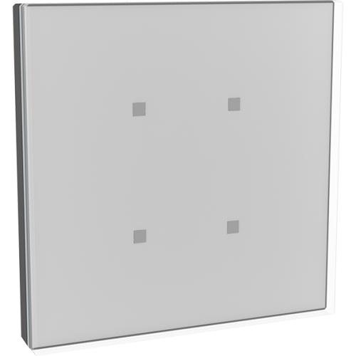 DINUY Tryckknapp 4-kn Laukadot Vit glas + krom