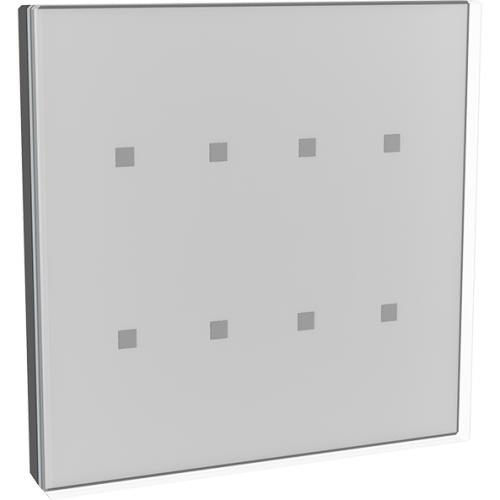 DINUY Tryckknapp 8-kn Laukadot Vit glas + krom